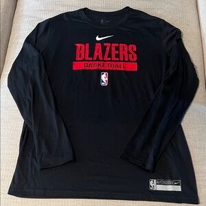 Nike Dri-Fit NBA Authentic Portland Trail Blazers Long Sleeve Tee